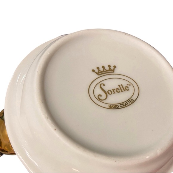 Vintage Sorelle Hand-Painted Porcelain Tea-Cup and Pot Set 1960s (Boxed) - Picture 9 of 13